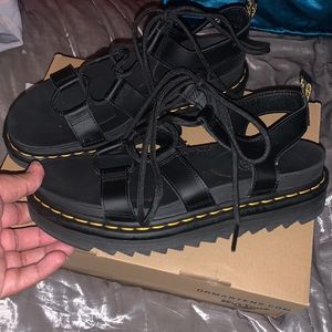 Dr Marten platform sandals.